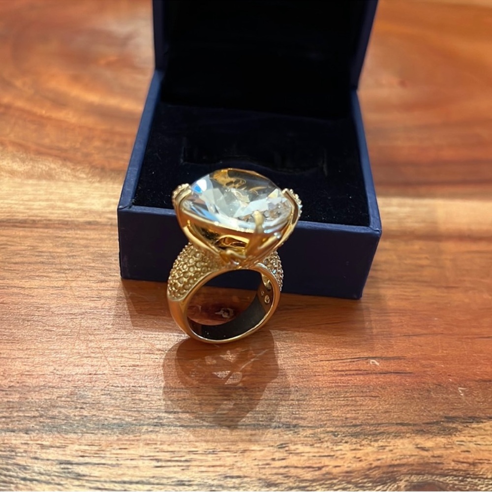 Swarovski Gold-Tone Statement Ring - image 8